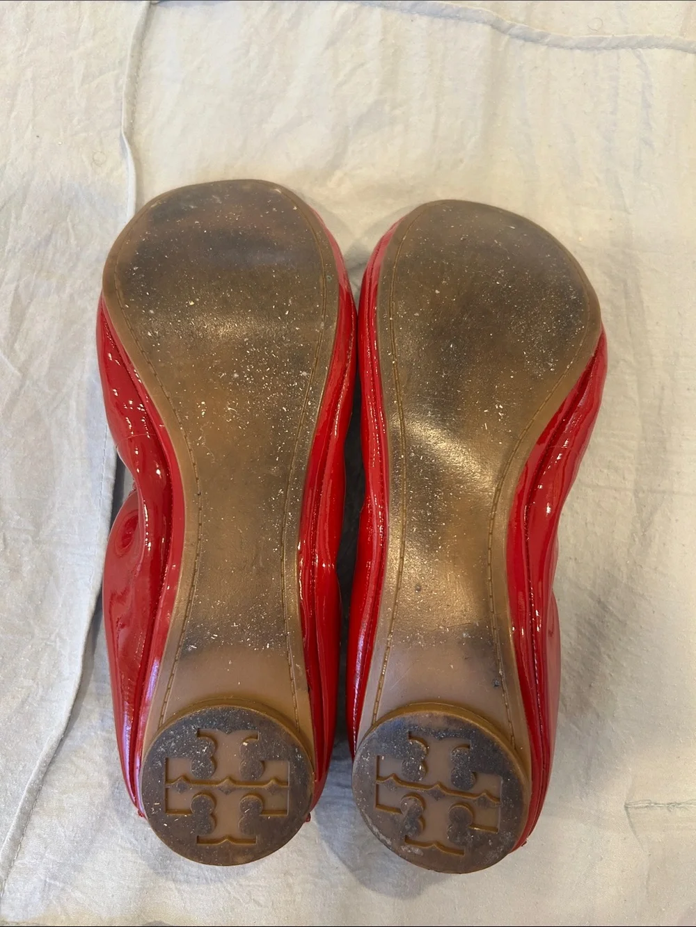 Tory Burch shiny red